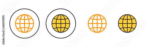 Web icon set for web and mobile app. go to web sign and symbol. web click icon. Global search icon