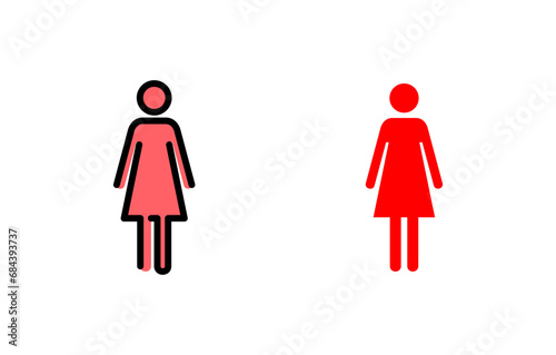 Female icon set illustration. woman sign and symbol