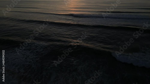 Cinematic Sunset on the Ocean Horizon 4K DRONE photo