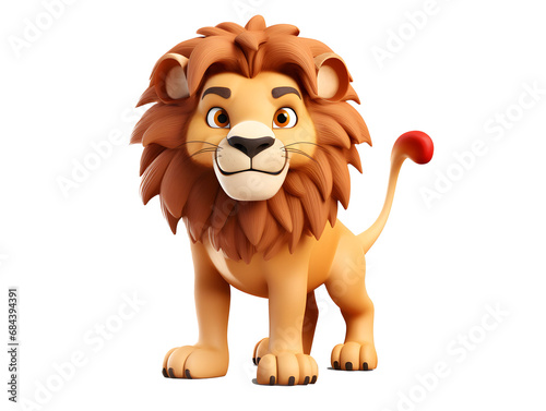 Virtual Safari Adventure  3D Transparent Cartoon Lion