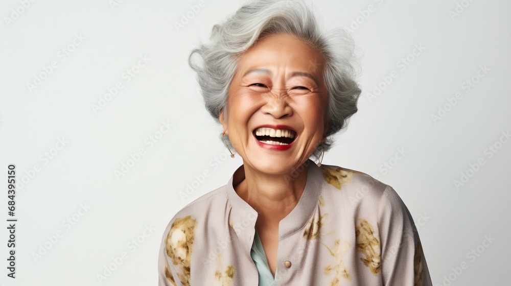 Joyful Senior Woman with a Radiant Smile. Generative ai Joyful Senior Woman with a Radiant Smile. Generative ai