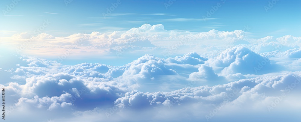 Surreal Clouds - Heavenly Sky Background, Celestial Atmosphere, Dreamy Nature Art. Generative AI