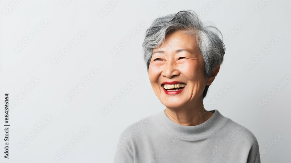 Joyful Senior Woman with a Radiant Smile. Generative ai Joyful Senior Woman with a Radiant Smile. Generative ai