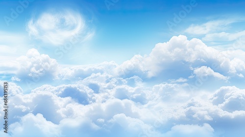 Surreal Clouds - Heavenly Sky Background, Celestial Atmosphere, Dreamy Nature Art. Generative AI