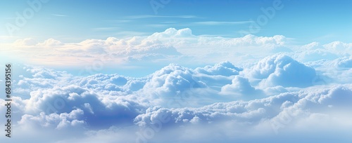 Surreal Clouds - Heavenly Sky Background  Celestial Atmosphere  Dreamy Nature Art. Generative AI