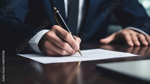 Business Executive Signing Contract. Generative ai