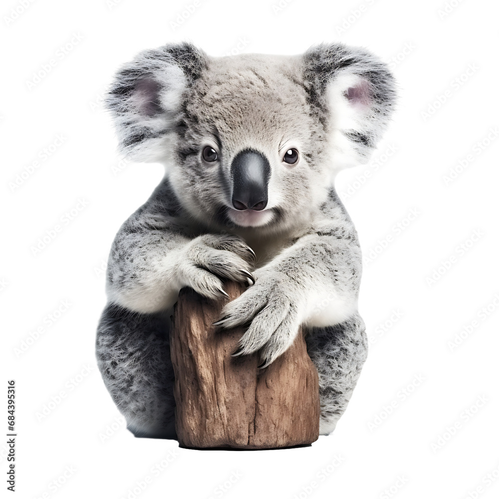 Koala bear isolated on transparent background cutout, PNG file. Koala bear isolated on transparent background cutout, PNG file.