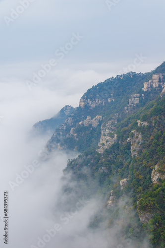 Beautiful Mountain Lu geopark landscapes in late autumn, Jiujiang, Jiangxi, China photo