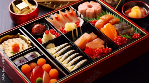日本の伝統的なお正月料理「おせち料理」GenerativeAI