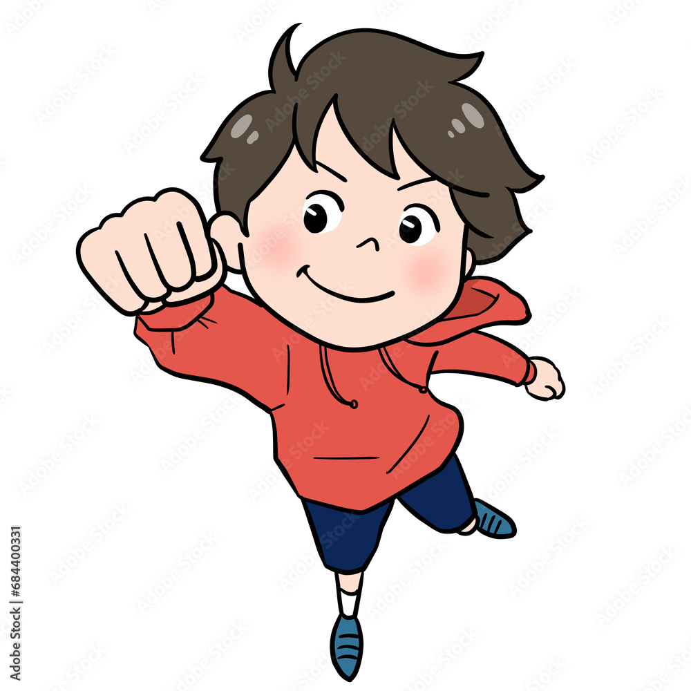 ジャンプをする男の子(カラー) ジャンプをする男の子(カラー)