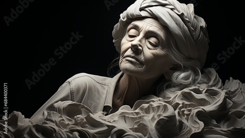 older woman representing death, the end of life, cycle of life