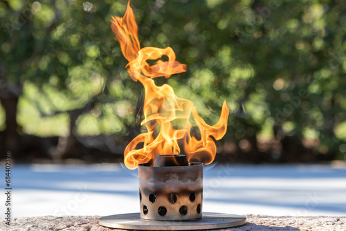 Eternal flame at the JFK Gravesite 
