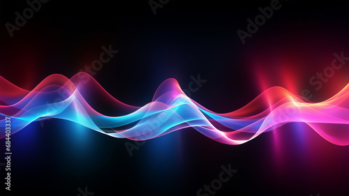 beautiful abstract wave technology background. generative ai