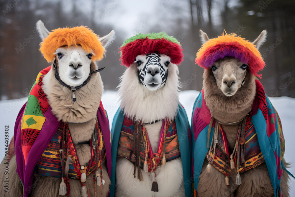 funny llamas, llama clothes, funny winter clothes animal