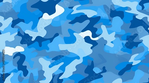 blue camouflage pattern | generative AI photo