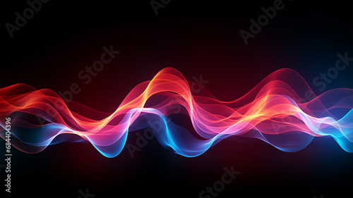 beautiful abstract wave technology background. generative ai