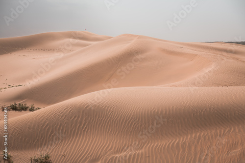 Beautiful untouched sand dunes in Inner Mongolia, China