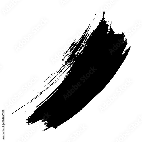 Free hand brush stroke black vector icon. Hand drawn grunge style isolated element