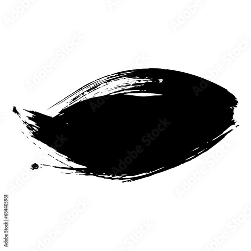 Free hand brush stroke black vector icon. Hand drawn grunge style isolated element