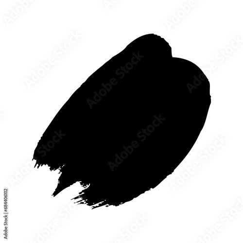 Free hand brush stroke black vector icon. Hand drawn grunge style isolated element