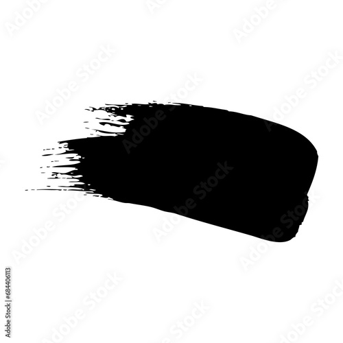 Free hand brush stroke black vector icon. Hand drawn grunge style isolated element