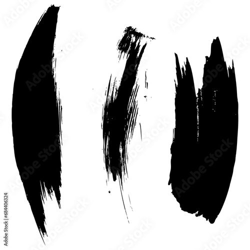 Free hand brush stroke black vector icon. Hand drawn grunge style isolated element