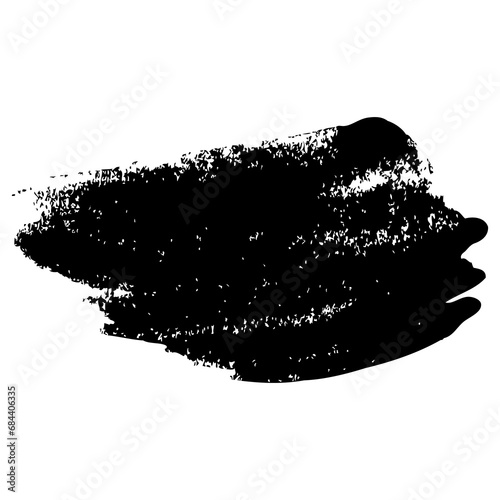 Free hand brush stroke black vector icon. Hand drawn grunge style isolated element