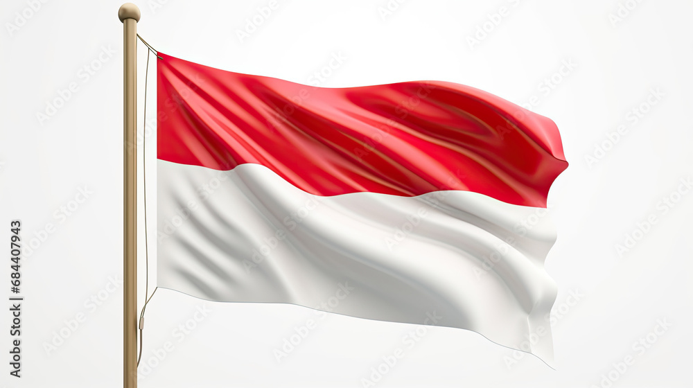 indonesian flag flying away isolated on white background indonesian flag flying away isolated on white background
