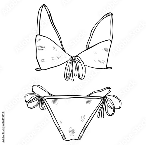 lingerie set hand drawn illustration