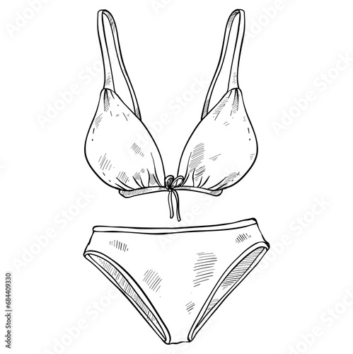 lingerie set hand drawn illustration
