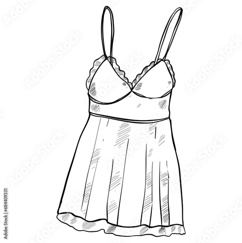 lingerie set hand drawn illustration