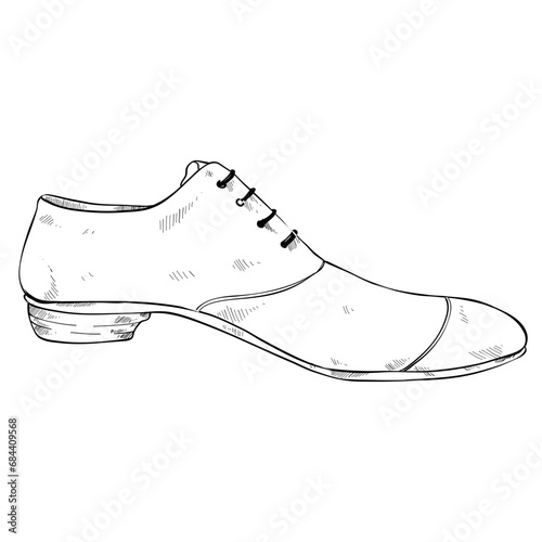 brogues vintage hand drawn illustration