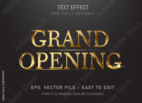 Realistic 3D gold text effects can be edited to suit your needs photo