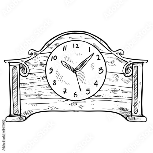 clock hand drawn illustration