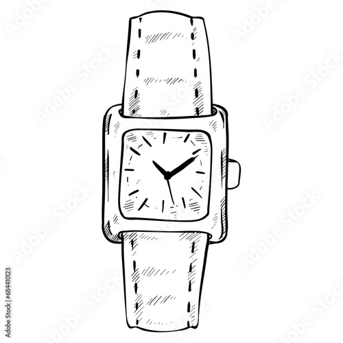 watch hand drawn illustration