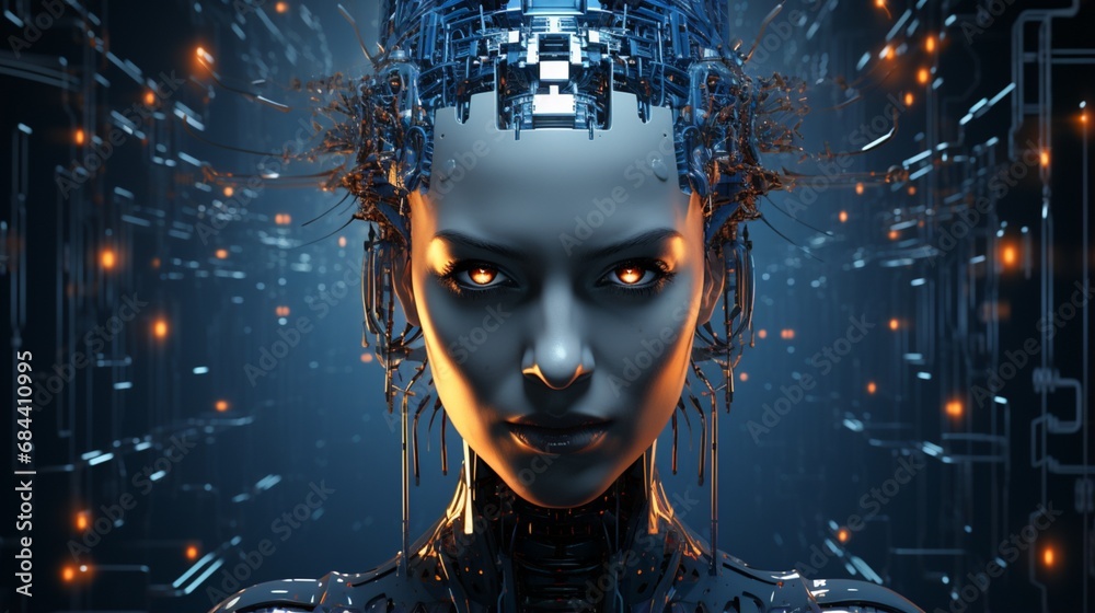A biomechanical brain emerging from a sea of binary code in a virtual realm A biomechanical brain emerging from a sea of binary code in a virtual realm