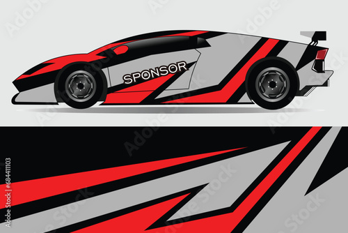 Vector illustration of sticker wrap for sports cars  trucks and other things