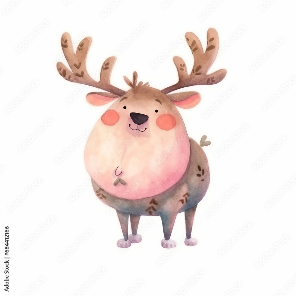 cute watercolor reindeer sublimation clipart cute watercolor reindeer sublimation clipart