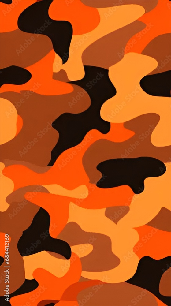 orange camouflage pattern | generative AI orange camouflage pattern | generative AI