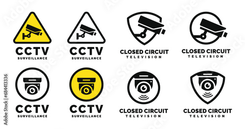 CCTV logo set design vector illustration