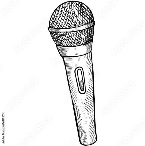 microphone handdrawn