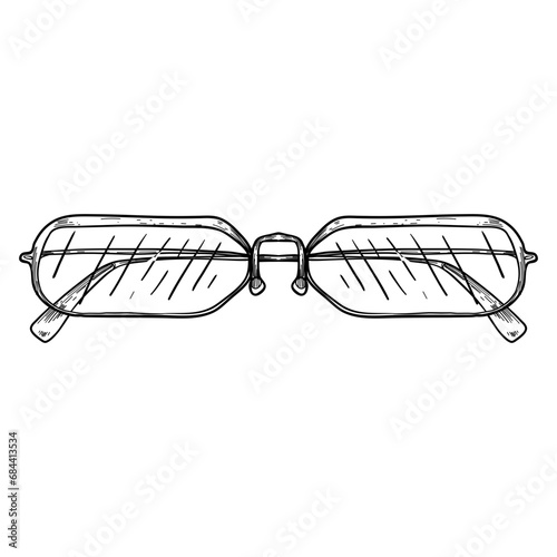 glasses handdrawn