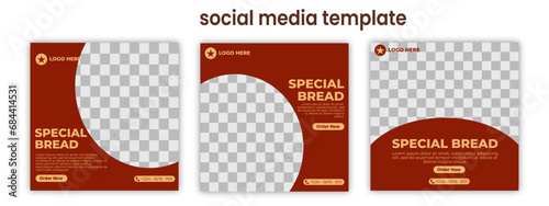 food and restaurant  social media post template. Suitable for social media post, and web ads