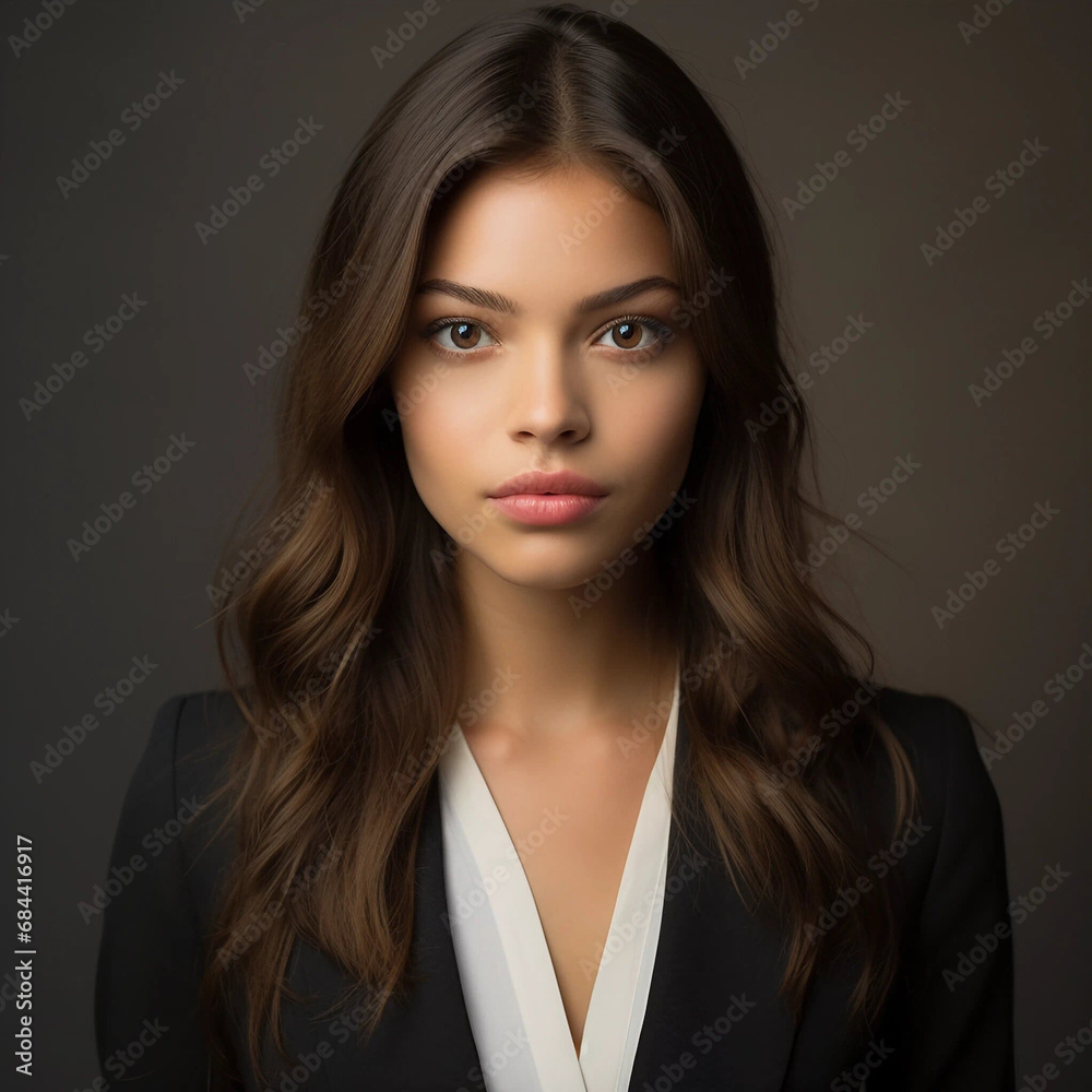 A Headshot of a Businesswoman With Long Brown Hair A Headshot of a Businesswoman With Long Brown Hair