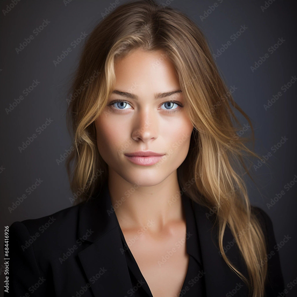 A Headshot of a Businesswoman With Long Blonde Hair A Headshot of a Businesswoman With Long Blonde Hair