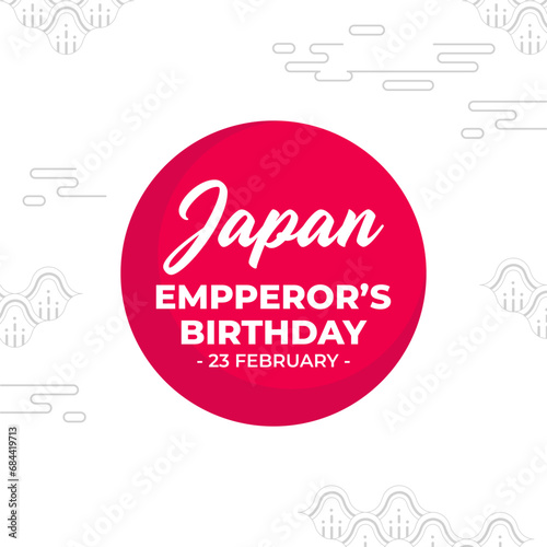 Vector illustration Emperor's Birthday. The Day of Japan illustration vector background. Vector eps 10 photo