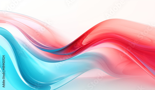 Abstract background colorful swish wave, red blue white colors © Tata Che