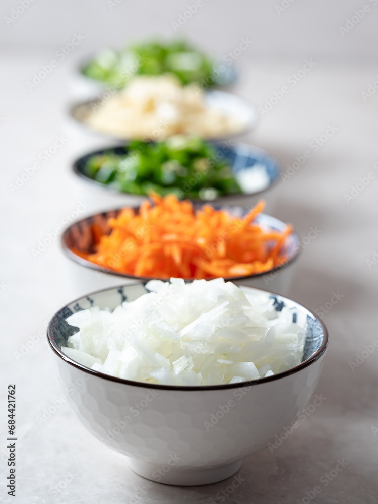 chopped vegetables in a bowl