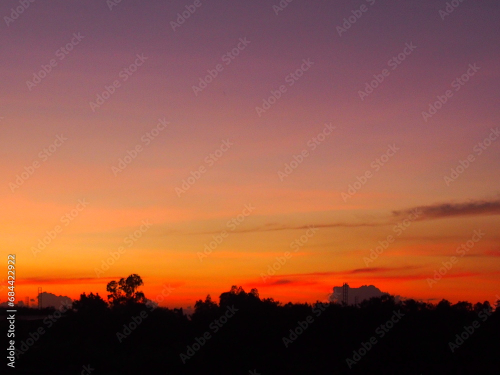 sunset in the mountains