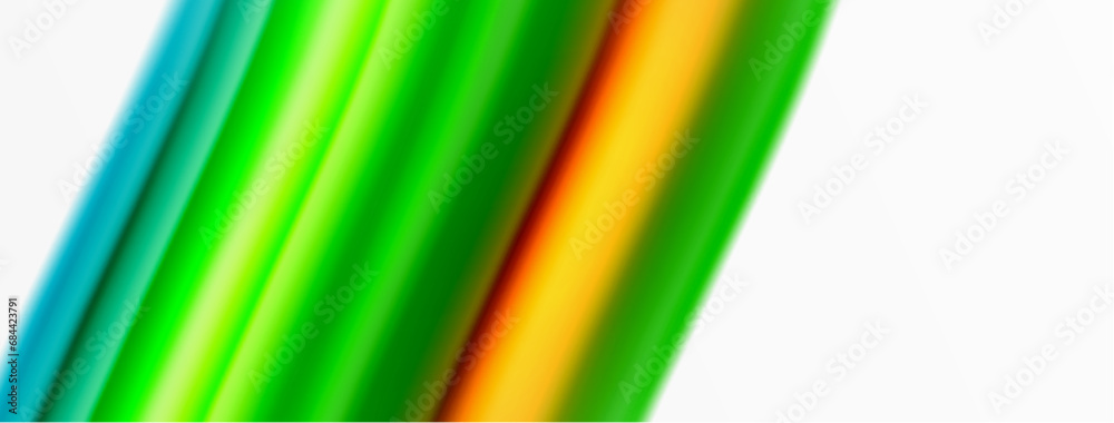 Rainbow color silk blurred wavy line background on white, luxuriously vibrant visually captivating backdrop. Stunning blend of colors reminiscent of rainbow, silky and gracefully blurred wavy pattern Rainbow color silk blurred wavy line background on white, luxuriously vibrant visually captivating backdrop. Stunning blend of colors reminiscent of rainbow, silky and gracefully blurred wavy pattern